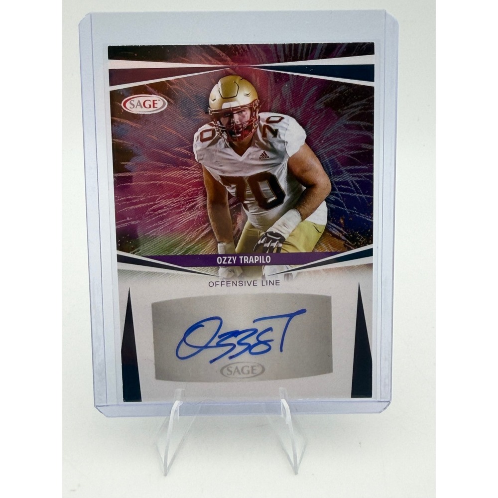 2025 SAGE Ozzy Trapilo Boston College Autograph Card A-OT Signed NM-MT